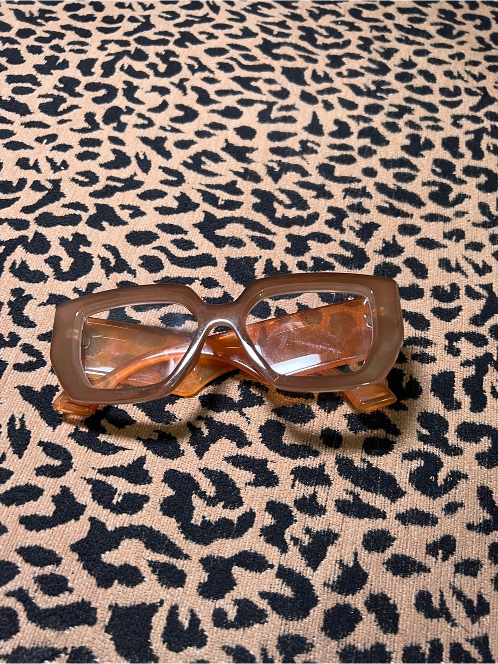 Brown Thick Frame Blue-Light Glasses — Never Worn 👓🤎
